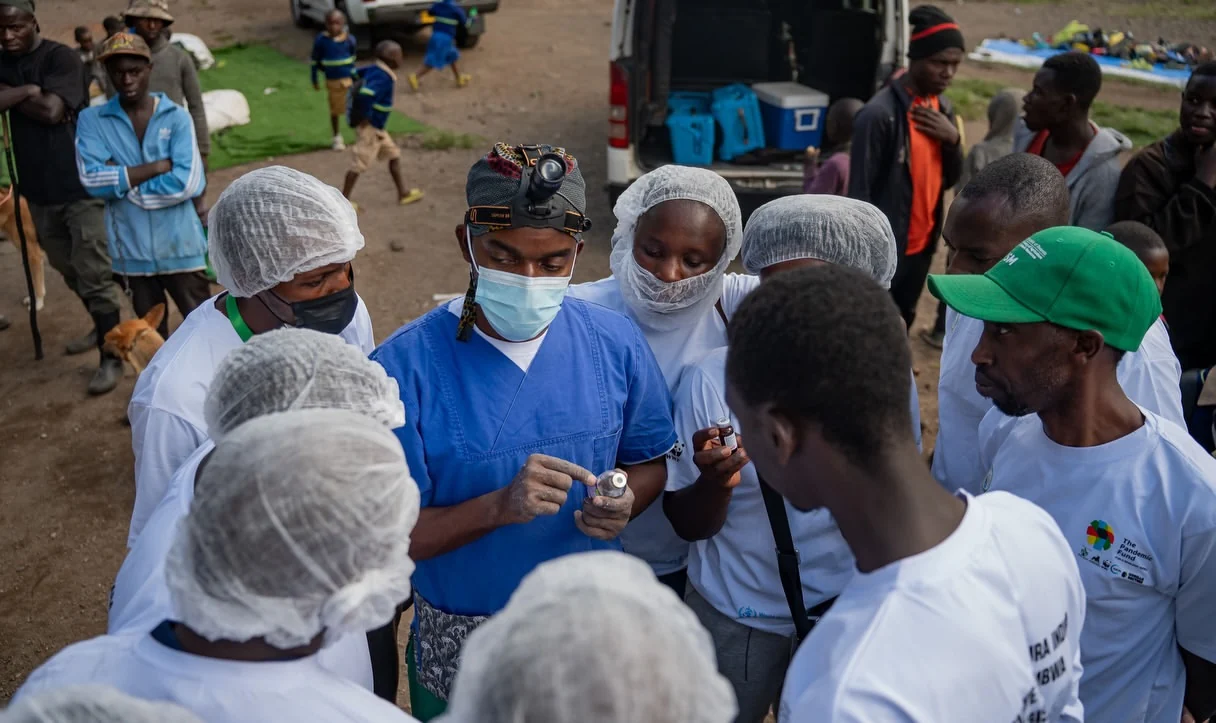 Practical rabies vaccination training in Musanze